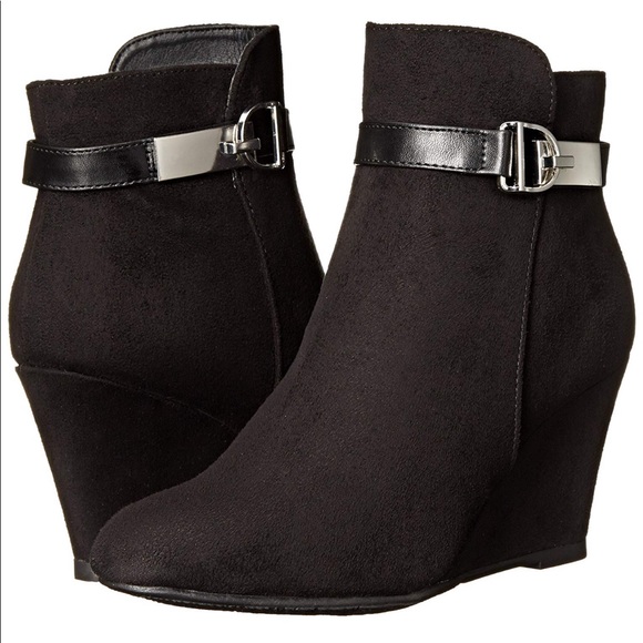 Chinese Laundry Black Victoria Wedges Size 9.5 - Picture 3 of 5